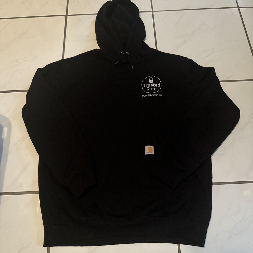 Carhartt Hoodie Mens L Black Loose Fit Mid TS0121-M Pullover Sweatshirt Work